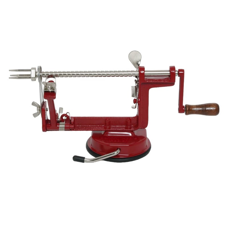 Johnny Apple Peeler جوني آبل بيلر، كورر، سلايسر، ميكر باي، شفرات من الفولاذ المقاوم للصدأ، ريد VKP1010 - Image 1